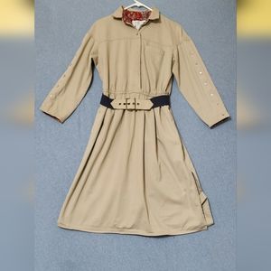 California Design Petite by Dorothy Samuel Vintage 1980's midi dress. Size small